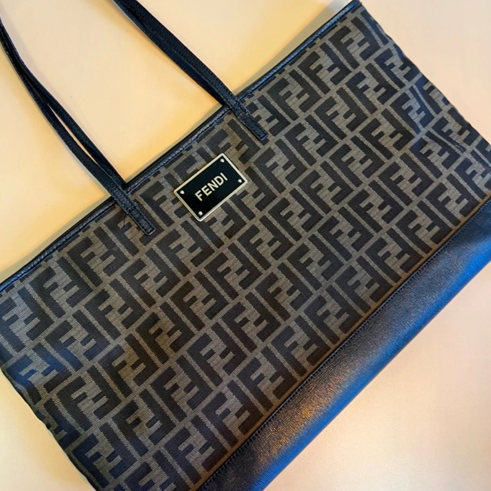 Fendi Zucca Medium Roll Tote